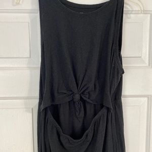 Black aerie cutout cotton poly blend dress size L